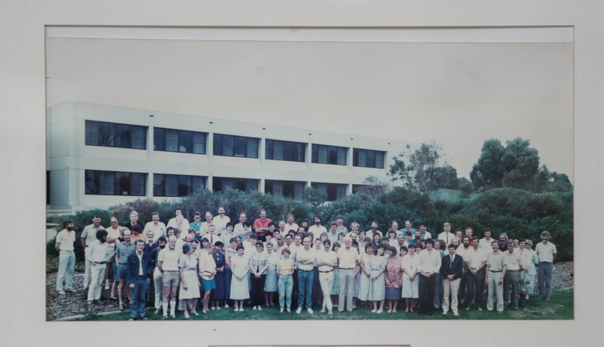 LOOKING BACK: The first all staff photo at the Warrnambool Institute of Advaced Education in 1970. (below)