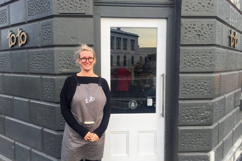 NEW BUSINESS: Toto co-owner Ali Kavanagh outside the new cafe in Warrnambool. The owners have bought Last Coach, which was previously at the same site. Picture: Jackson Graham