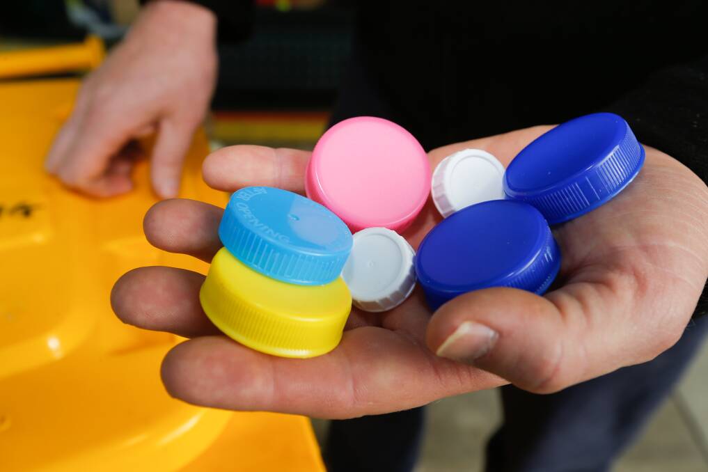 The different types of bottle tops that can be washed and donated.