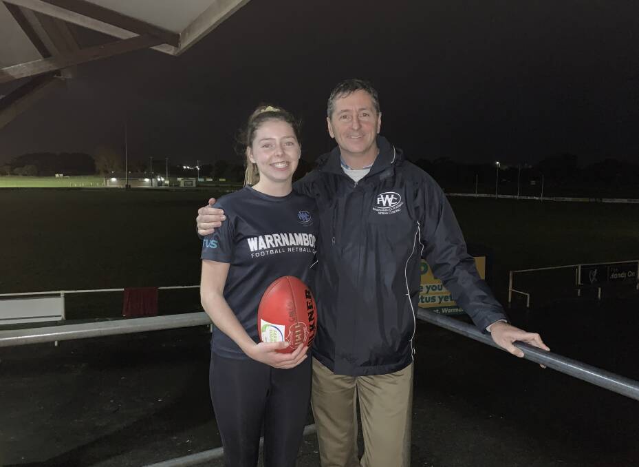 FAMILY TIES: Warrnambool's Molly and Matt O'Brien love being part of the Blues. Picture: Justine McCullagh-Beasy