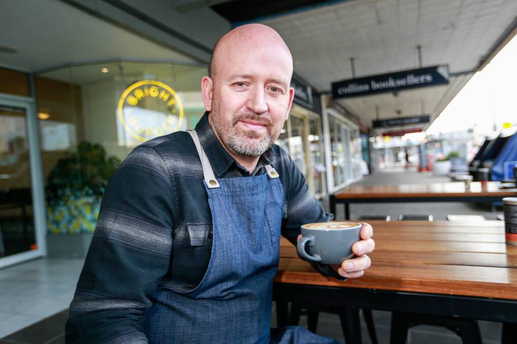 DAILY ROUTINE: Brightbird Cafe co-owner Mark Brightwell says specialty coffee is still a niche market.