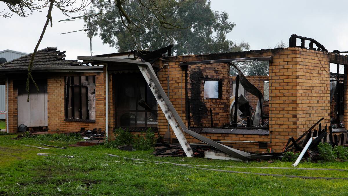 Fire destroys house, man forced to flee.