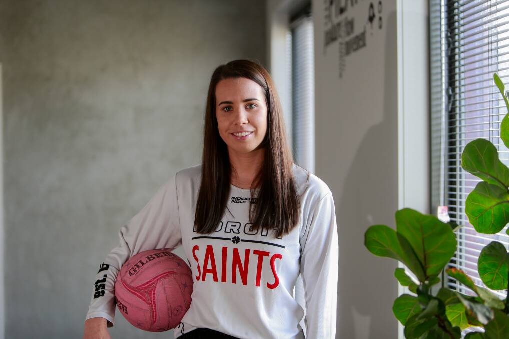 SAINT-SATIONAL MOVE: Koroit netballer Emily-Rose Finnigan joined the Saints in 2014 and has enjoyed her time at Victoria Park. Picture: Anthony Brady