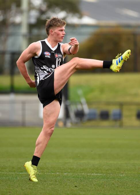 KICKING GOALS: Jay Rantall impressed for Greater Western Victoria Rebels, earning NAB League team of the year selection. Picture: Adam Trafford/Ballarat Courier 