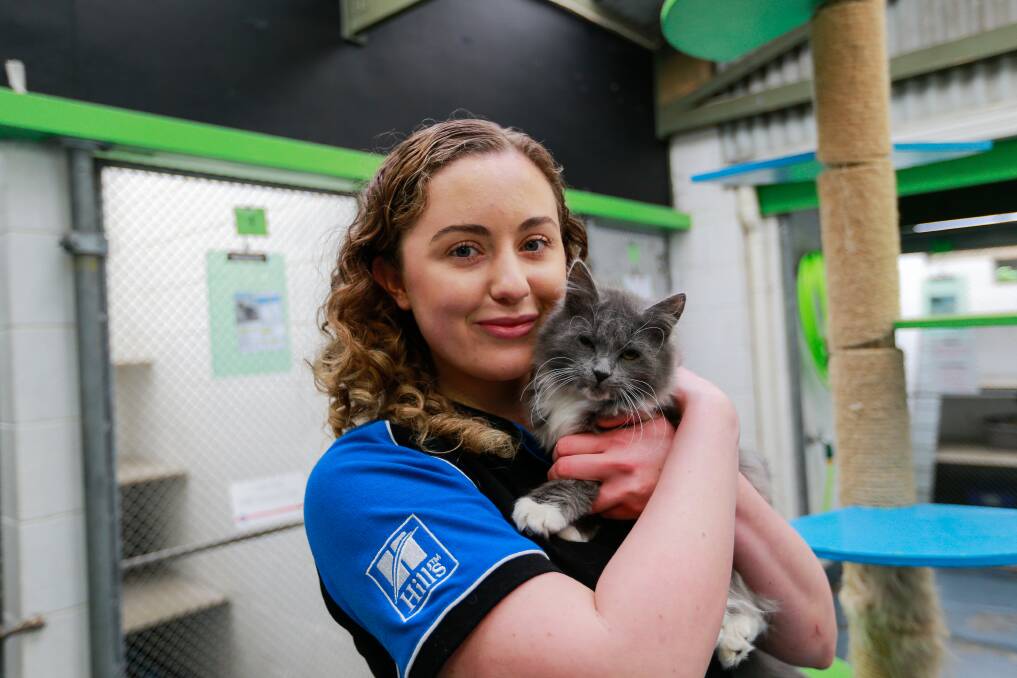 Foster care: Madison Williams and Tanya from Warrnambool RSPCA is promoting foster care for pets. Picture: Anthony Brady