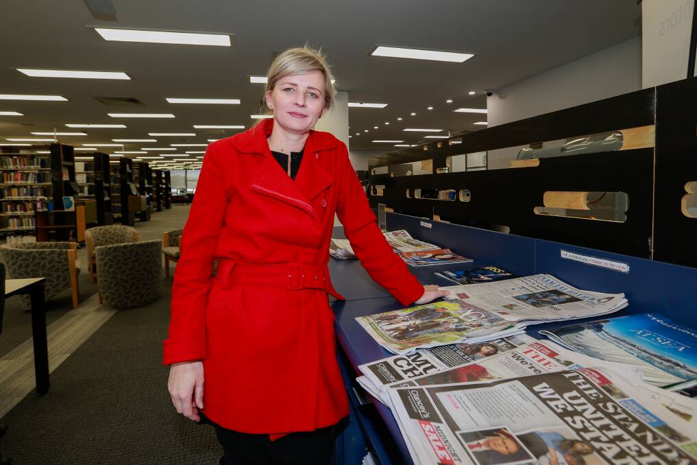 Saving the news: Associate Professor Kristy Hess is heading a research project into the future of rural and regional newspapers. Picture: Anthony Brady