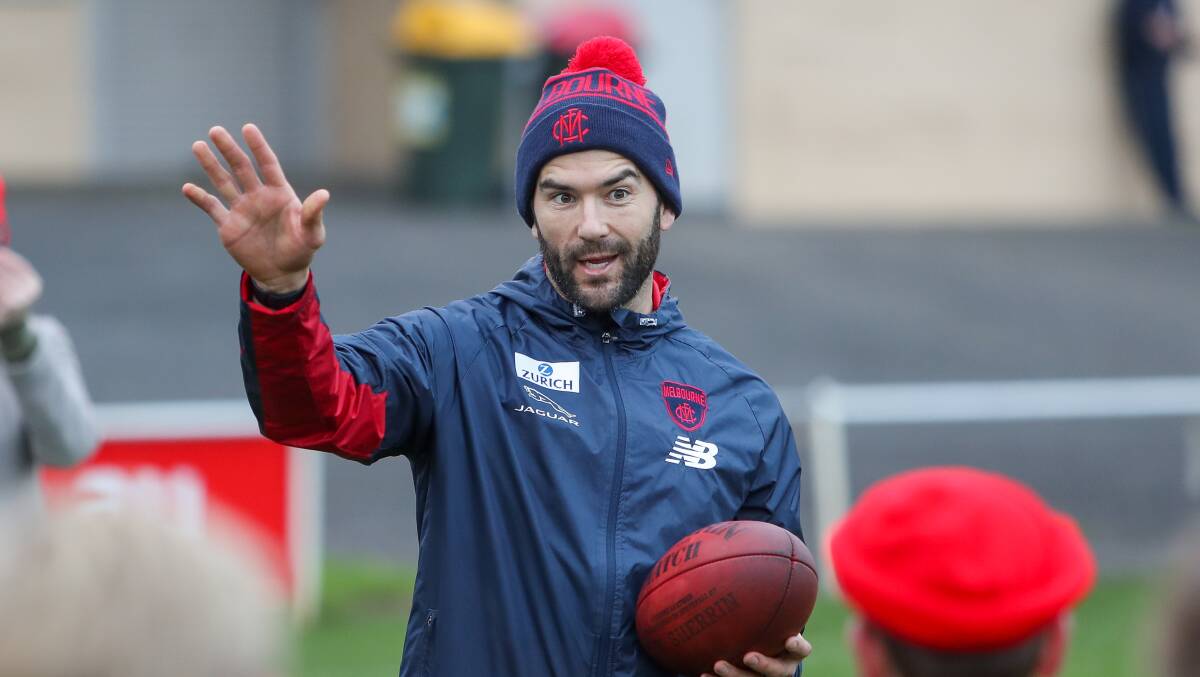 NEW JOB: Jordan Lewis will take up a part-time coaching role with Melbourne in 2020. Picture: Morgan Hancock