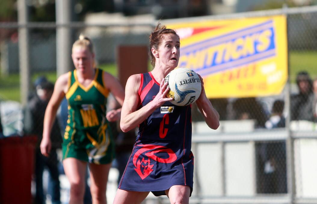 TOP YEAR: Timboon Demons centre Mellissa McKenzie scored the top netball prize at the club. Picture: Anthony Brady