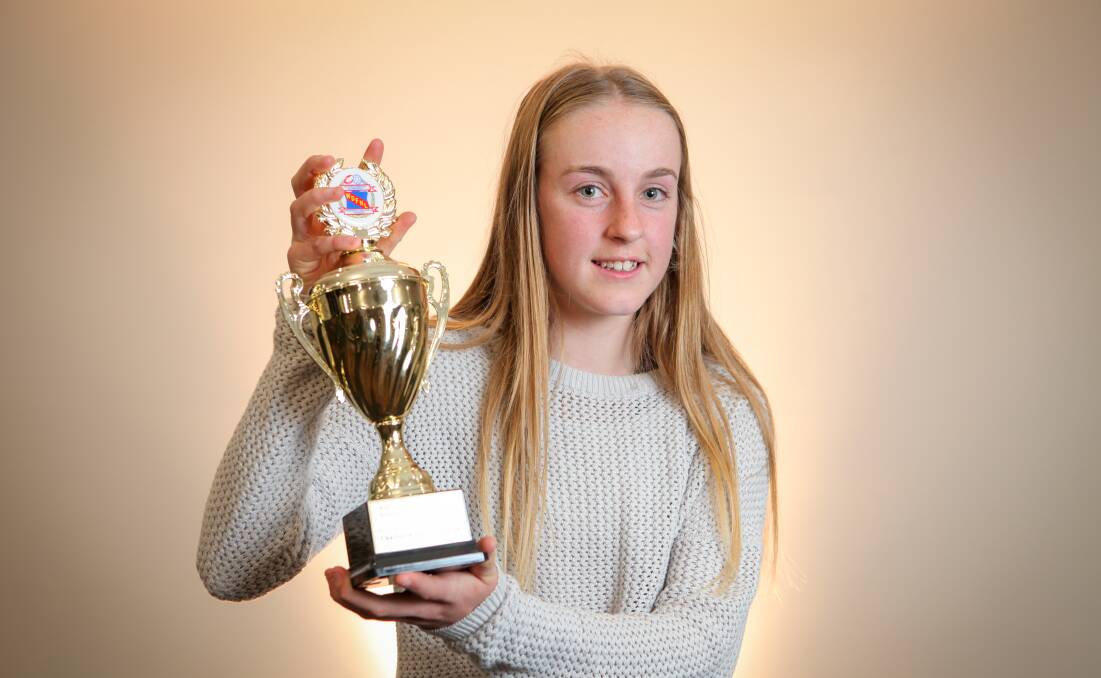 Promising youngster: Russells Creek Charlotte Van Der Starre was the 15 and under league best and fairest runner-up in 2019.
