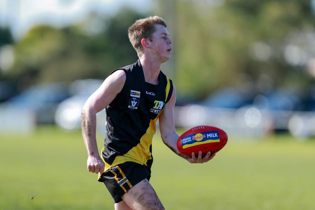 PACE TO BURN: Recruit Jyron Neave, pictured playing for Merrivale in 2019, has impressed Koroit's coaching panel during his first pre-season with the club. Picture: Anthony Brady