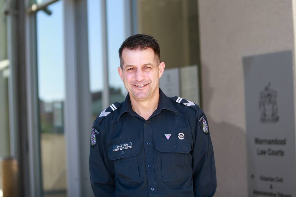 Warrnambool police Leading Senior Constable Greg Kew is the new south-west family violence court liaison officer. Picture: Anthony Brady