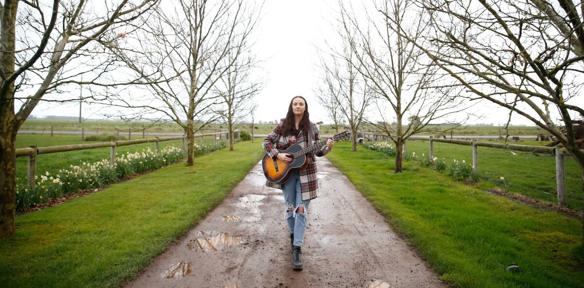 Long Road: Grace Moloney, 17, is playing at the 15 Minutes of Fame concert for the first time on Friday. Picture: Mark Witte