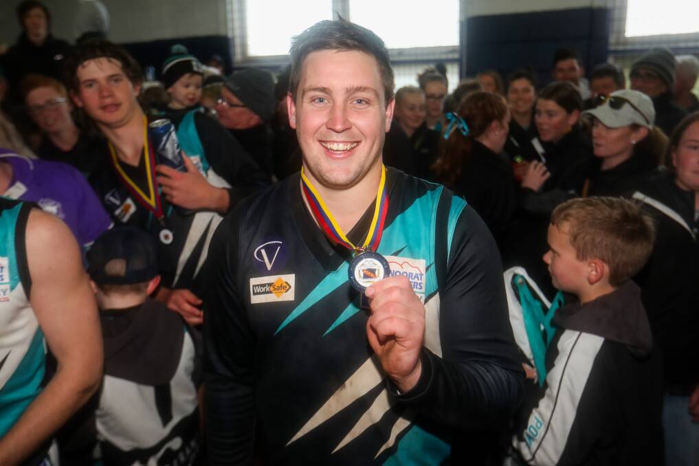 Honoured: Kolora-Noorat's Mark Clissold was awarded a best on ground medal in the WDFNL 2019 grand final. Picture: Morgan Hancock