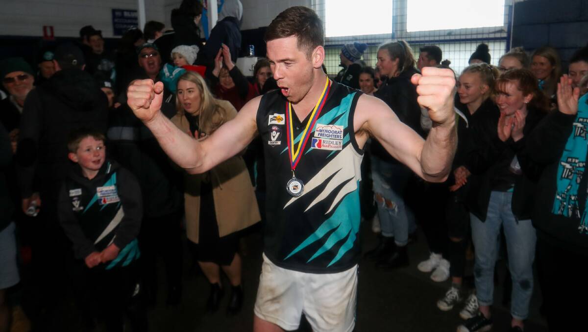 FULL POWER: Kolora-Noorat's Nick Bourke was named the club's senior best and fairest after returning to Noorat this season. Picture: Morgan Hancock