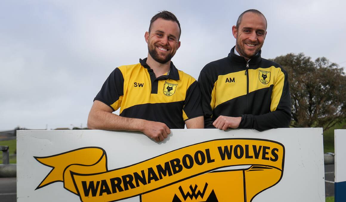 The Warrnambool Wolves are quickly approaching the grand final. Pictured is coach Steven Wallace and captain Alex McCulloch. Picture: Morgan Hancock