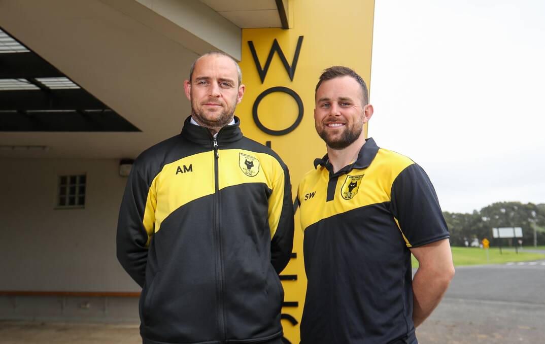 RARING TO GO: Warrnambool Wolves captain Alex McCulloch and co-coach Steven Wallace are hoping to cap off an undefeated year with a grand final win. Picture: Morgan Hancock