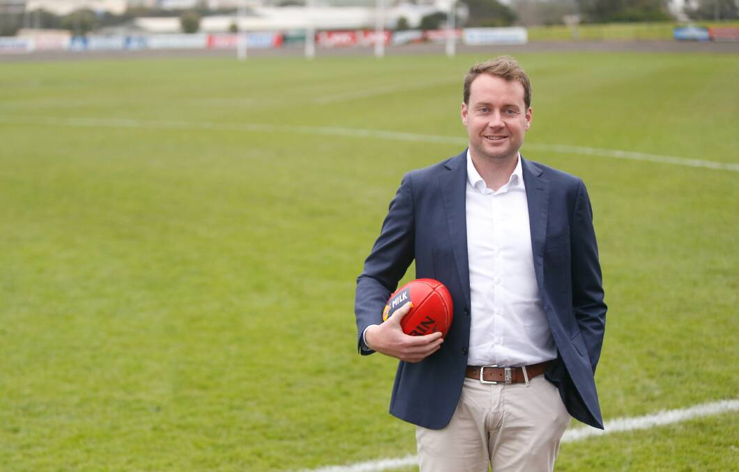 All set: AFL Western District's new commercial and operations manager Matt Ross is looking forward to taking on his position. Picture: Mark Witte