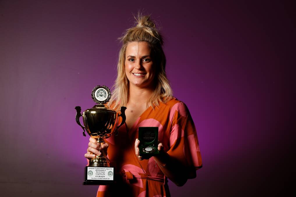 Top honour: Port Fairy's Caitlin O'Grady took out the division three netball best and fairest. Picture: Mark Witte