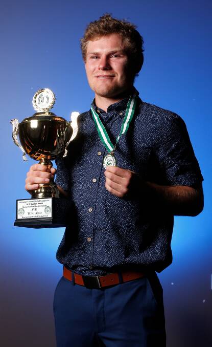 WELL DESERVED: Warrnambool's Jye Turland was crowned the 2019 Maskell Medal-winner on Sunday after a breakout season. Picture: Mark Witte