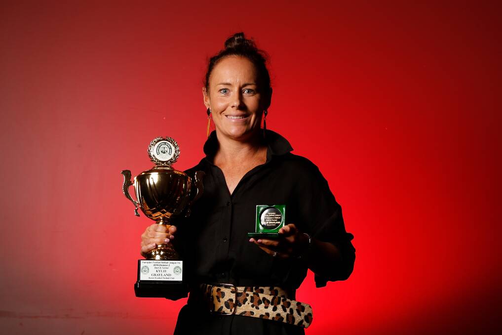 A great day: Hampden league division two best and fairest winner Kylie Grayland from Koroit. Picture: Mark Witte