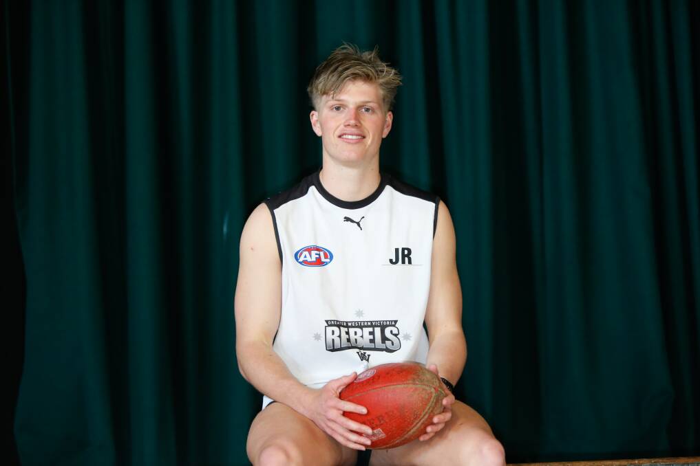 At home: Jay Rantall at Warrnambool College ahead of the draft combine. Picture: Mark Witte