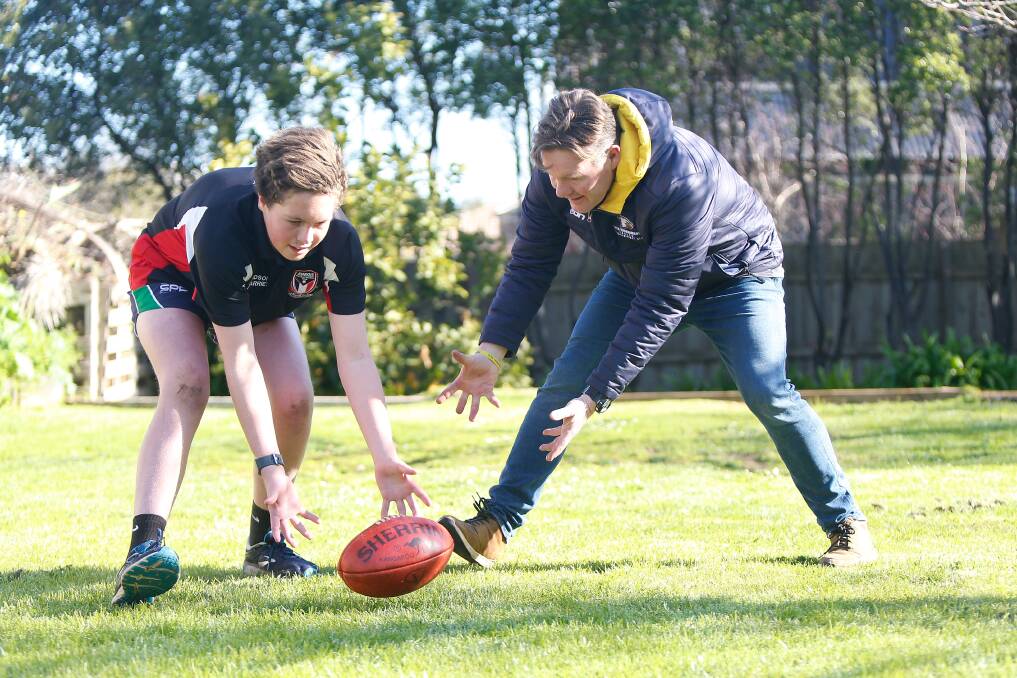 GAME ON: Noah Dowie is hoping Koroit can beat his dad Adam's North Warrnambool Eagles in the Hampden league grand final on Saturday. Picture: Mark Witte