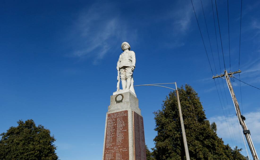 The Port Fairy War Memorial on the Princes Highway. Picture: Anthony Brady