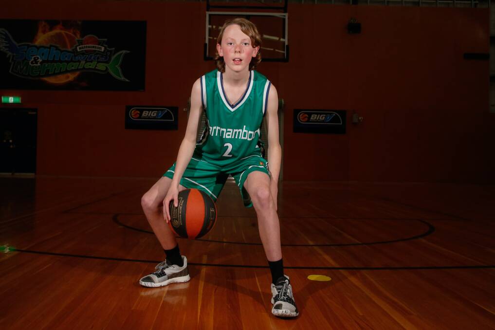 Young gun: Warrnambool under 16 squad player Harry McGorm, 14, ahead of the 3x3 Street Hustle tournament coming to Warrnambool. Picture: Mark Witte