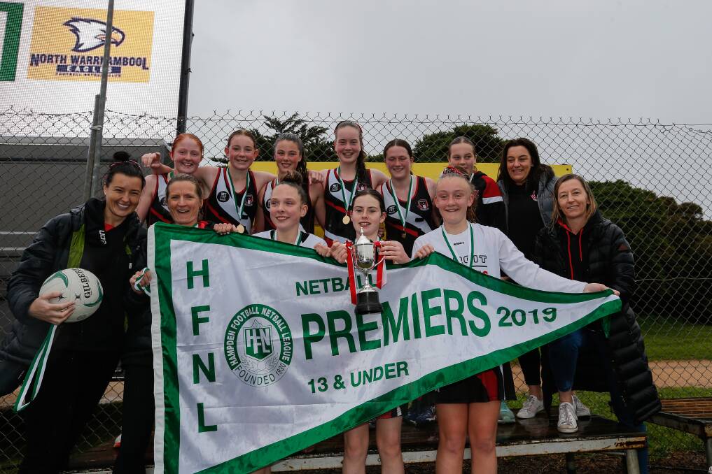 Success: HFNL 13 and under premiers Koroit. Picture: Anthony Brady