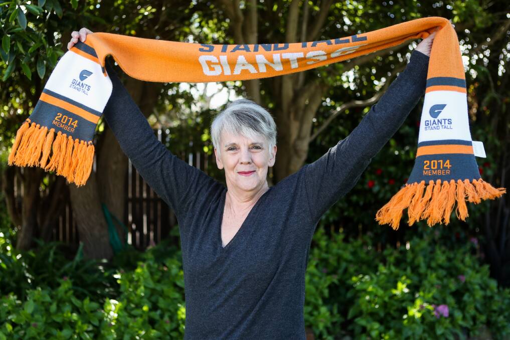 PROUD MUM: Annette Cameron is hoping for a GWS Giants premiership on Saturday and wants to celebrate with son Leon post-match. Picture: Morgan Hancock