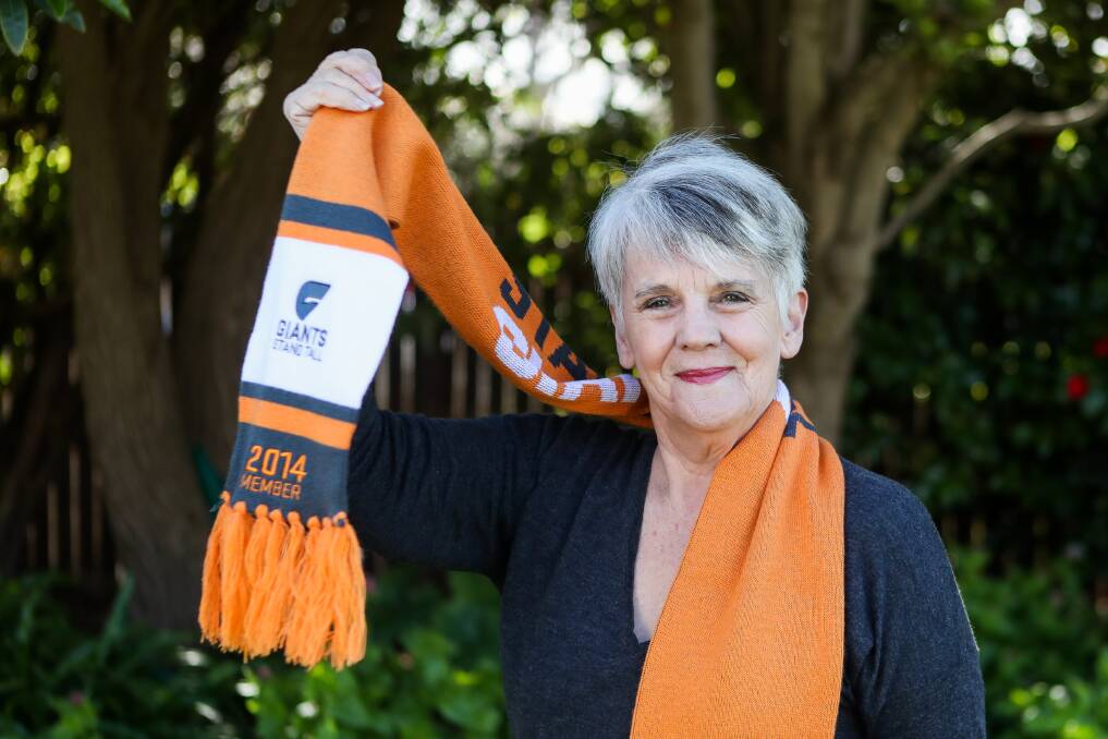 SOUND OF THE MIGHTY GIANTS: Annette Cameron will wear orange and charcoal with pride this week to support her son, GWS Giants coach Leon, in the AFL grand final. Picture: Morgan Hancock