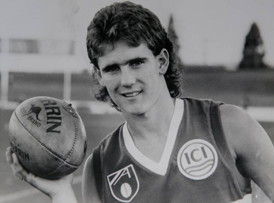 SAY CHEESE: Leon Cameron during his early playing days at Footscray.