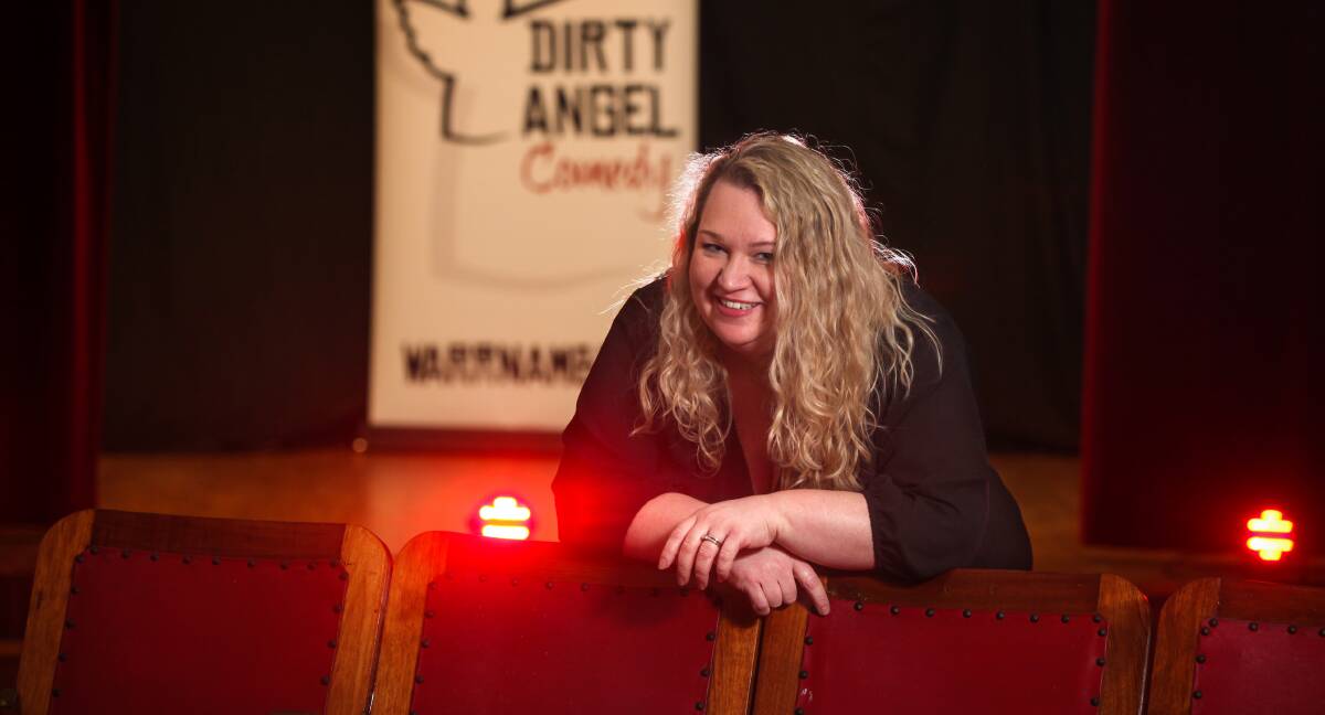 Out and touring: Warrnambool comedian Donna Read is building a strong following from her Dirty Angel Comedy shows as she balances performing with family.