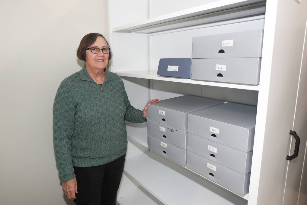 SPACIOUS: Port Fairy Historical Society's Lynda Tieman in the new archives room. The area will store historic information from the town's past. Picture: Mark Witte