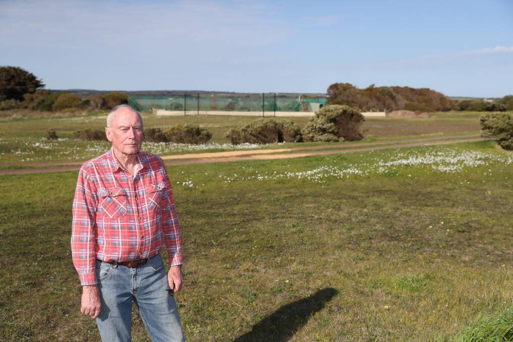 Peterborough residents group treasurer Graeme Murfett at the Irvine Reserve, the focus of planned upgrades worth $440,000. Picture: Mark Witte