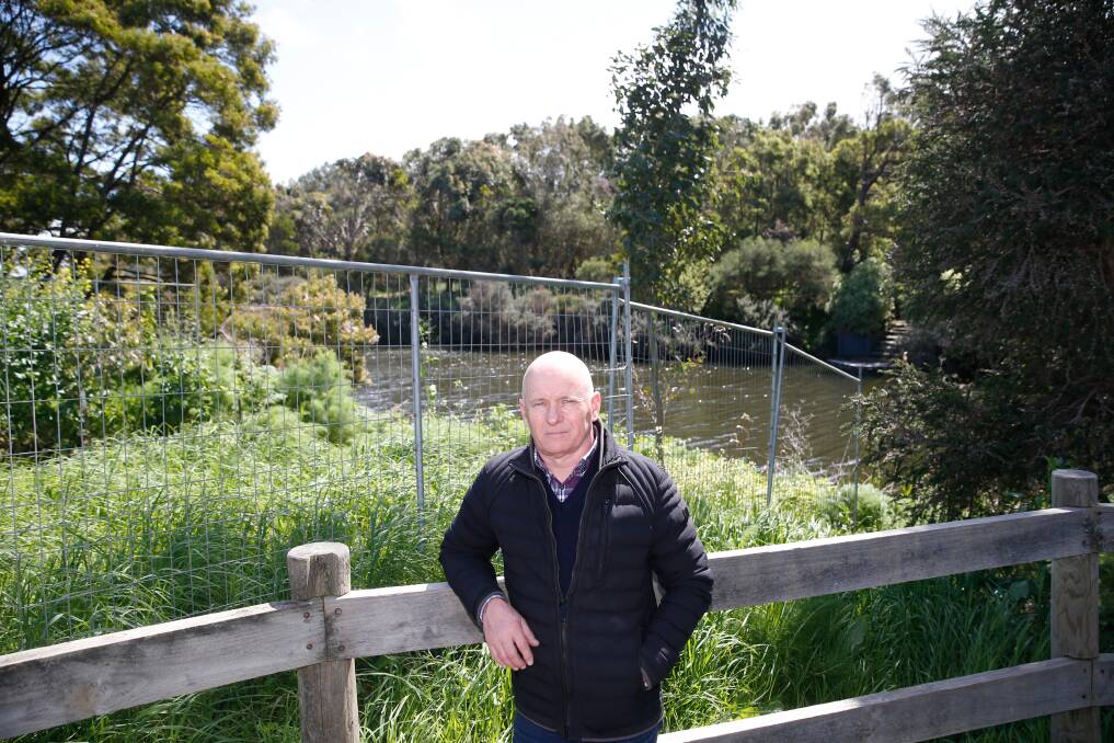 Shocked: Cr Peter Hulin is not happy with the location of a fishing pontoon in a known platypus habitat on the Merri River. Picture: Mark Witte