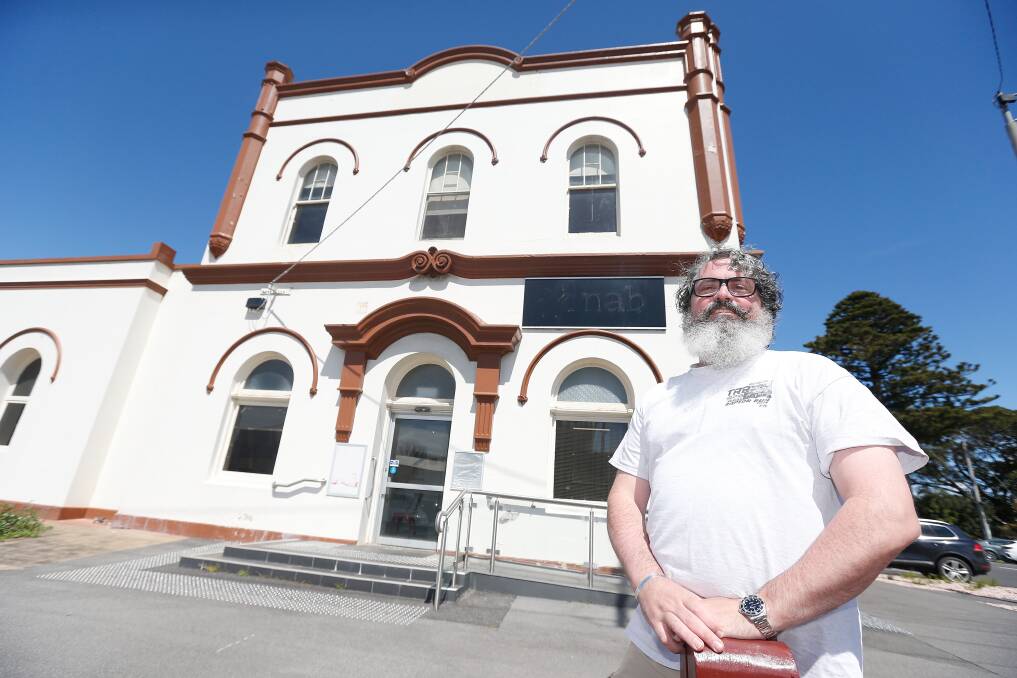 NEW BUSINESS PLAN: Tim Sutherland has bought the former Port Fairy NAB building and has plans for a new bar and eatery at the large Sackville and Cox streets site. Picture: Mark Witte