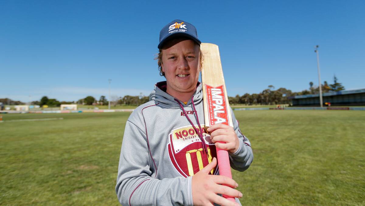 FAST START: Noorat cricketer Jacob Fishwick made a century on debut. Picture: Anthony Brady