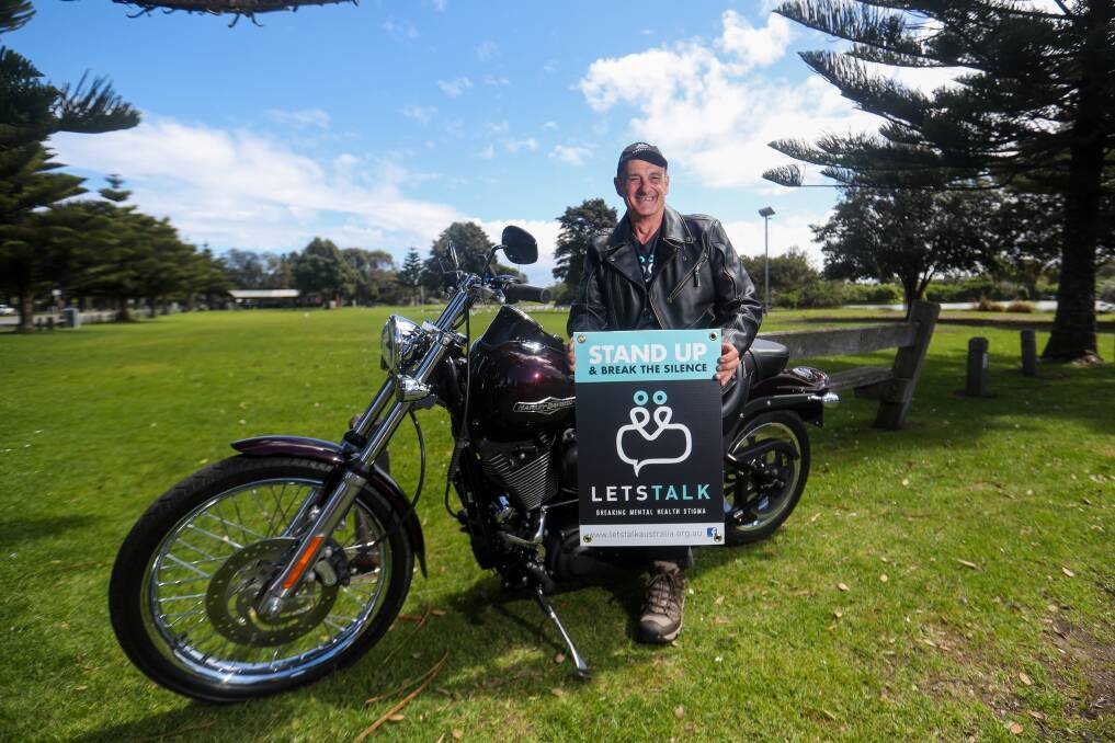 Ride for mental health: Let's Talk co-founder John Parkinson, of Warrnambool, ahead of the weekend's event. Picture: Morgan Hancock