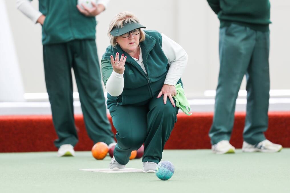 IN ACTION: City Red's Julie Dosser bowls her bowl. Picture: Morgan Hancock