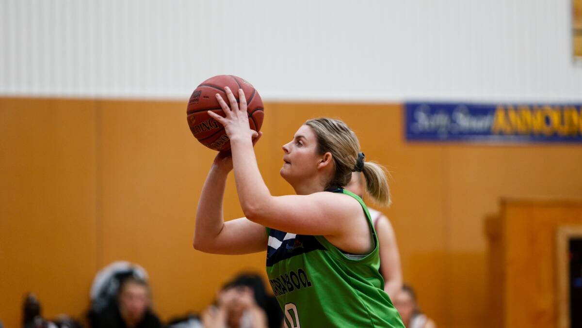On target: Warrnambool Mermaids' Nicole Gynes was impressive in her team's successful double-header on the weekend. Picture: Anthony Brady