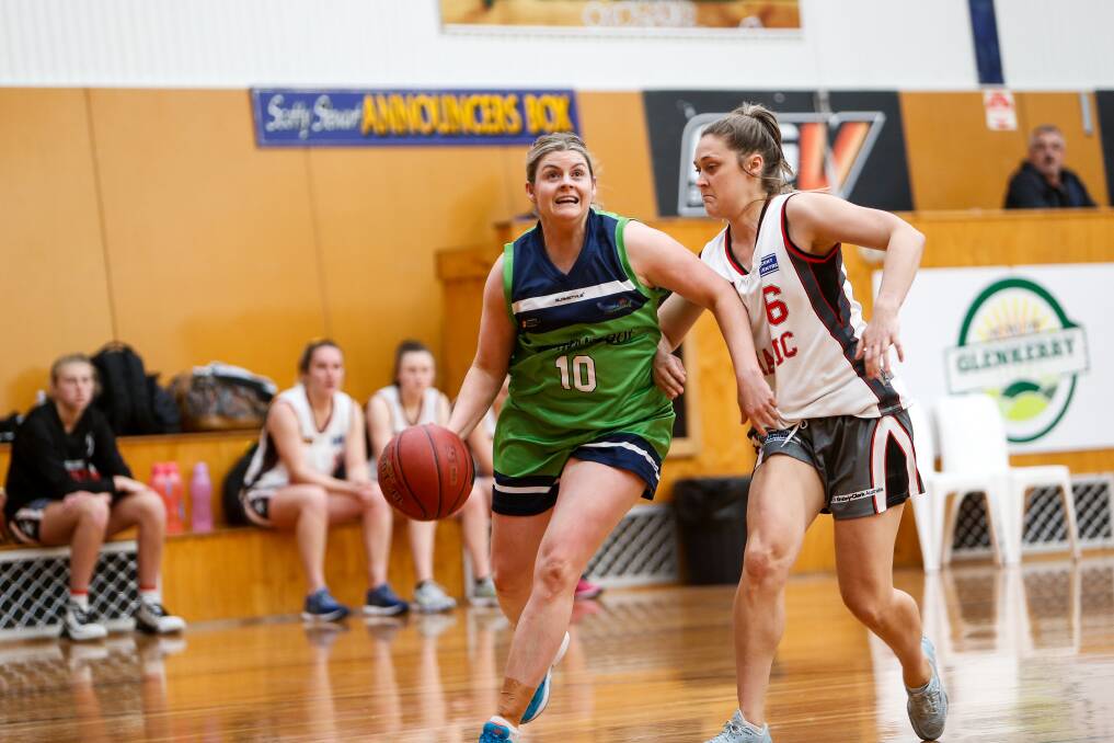 IMMEDIATE IMPACT: Returning Warrnambool Mermaids player Nicole Gynes scored 20 points in her team's CBL win against Millicent Magic. Picture: Anthony Brady