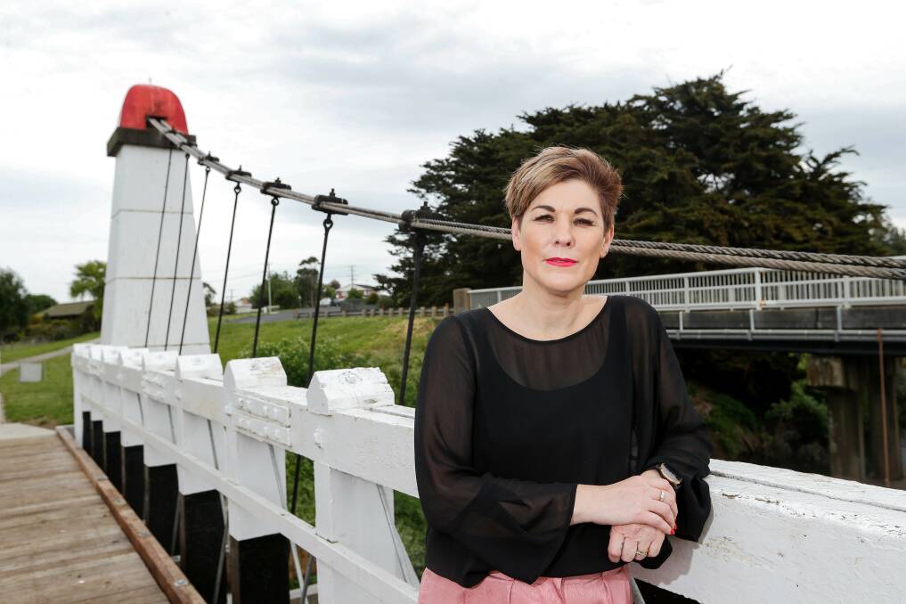 STAY SAFE: Warrnambool City Councillor Sue Cassidy is warning people not to jump off the Wollaston Bridge. Picture: Anthony Brady