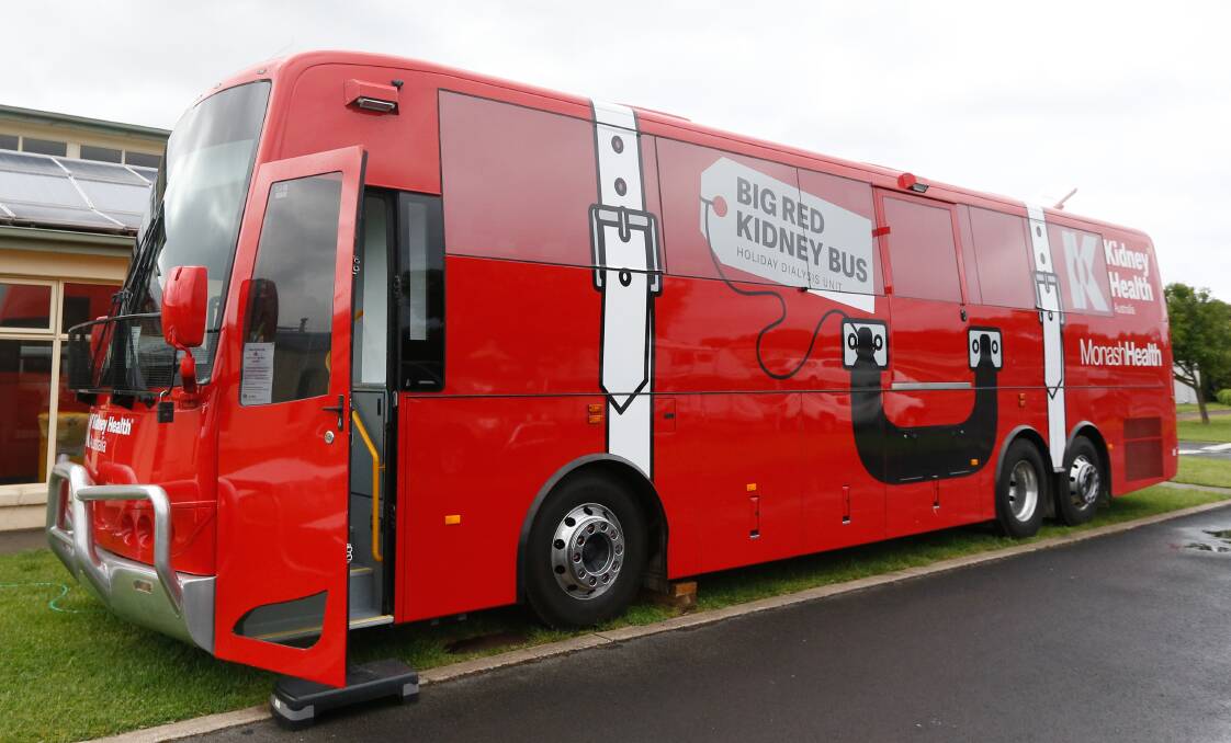 The Big Red Kidney Bus. Picture: Mark Witte