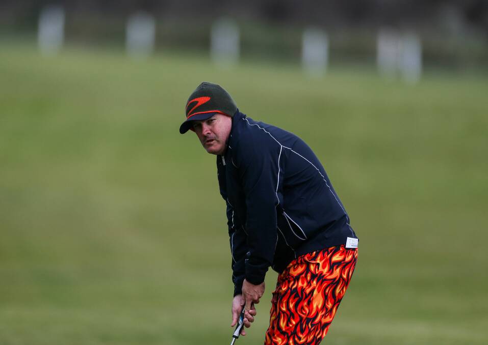 On fire: Brett Roberts during the Shipwreck Coast Golf Classic at Port Fairy.