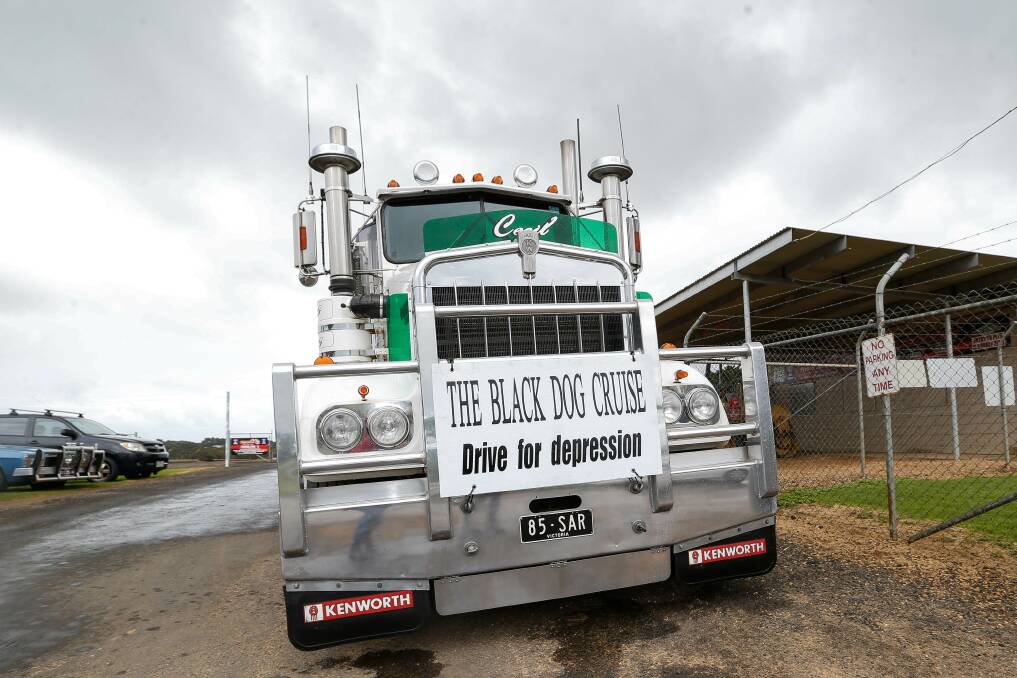 Drive for depression: The prime mover that led the Black Dog Cruise. Picture: Anthony Brady