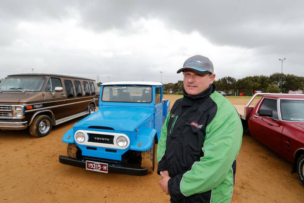 Cruise: Rick Cole, of Colac, at the Black Dog Cruise. Picture: Anthony Brady