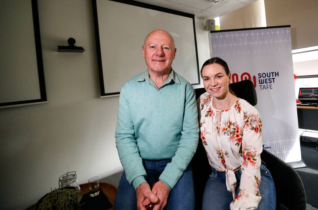 STRONG BUSINESS SENSE: Frank McCarthy and his daughter Kristy Sellars spoke about running a successful business. Picture: Anthony Brady