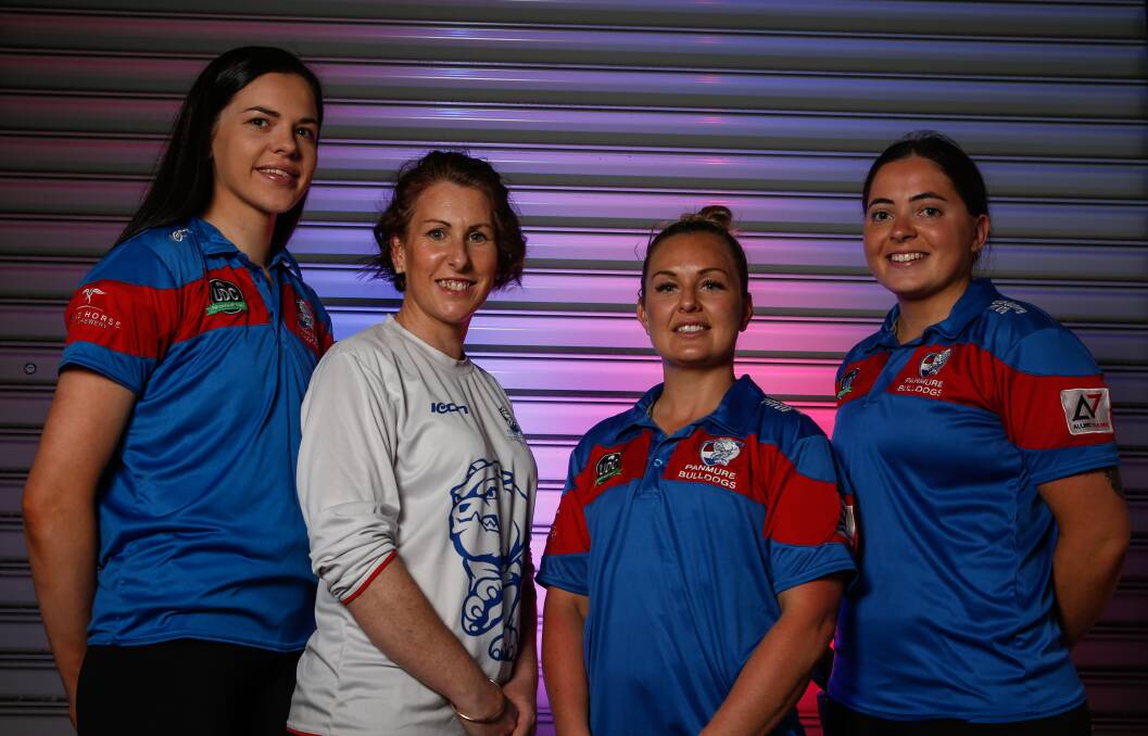 On board: Panmure recruit Jess Rohan, new coach Josie Ellerton, recruit Lisa Pender and recruit Abby Sheehan are eyeing season 2020. Picture: Mark Witte