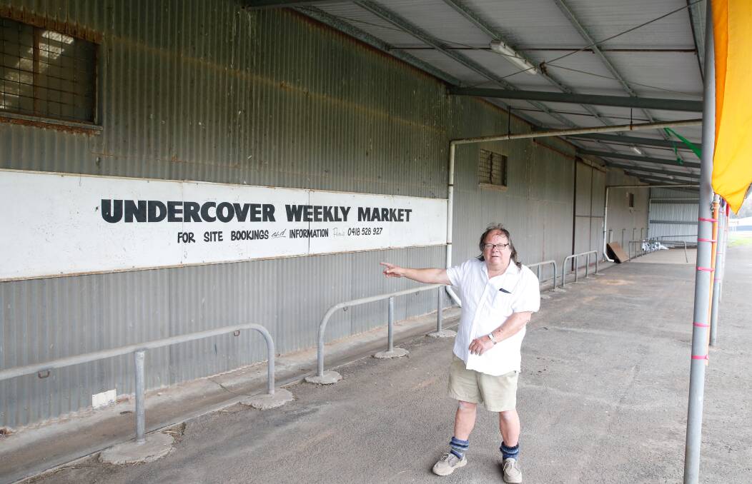 BACK IN BUSINESS: Warrnambool's undercover market manager Darryl Scott hopes the showgrounds will be a hive of activity on Sunday. Picture: Mark Witte